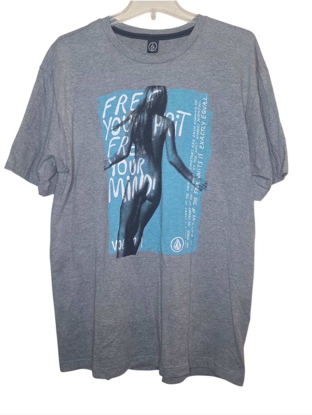 Volcom Free Your Spirit Free Your Mind Graphic Tee Size XL Loose Fit